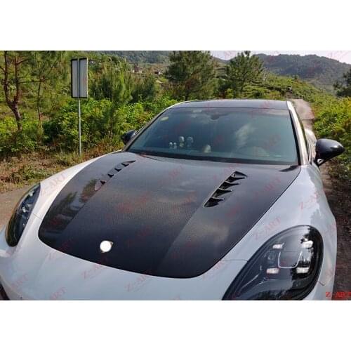 Z-ART for Panamera 971 carbon fiber engine bonnet for 971 carbon fiber engine lid for Panamera 2017-2020 carbon fiber engine cap
