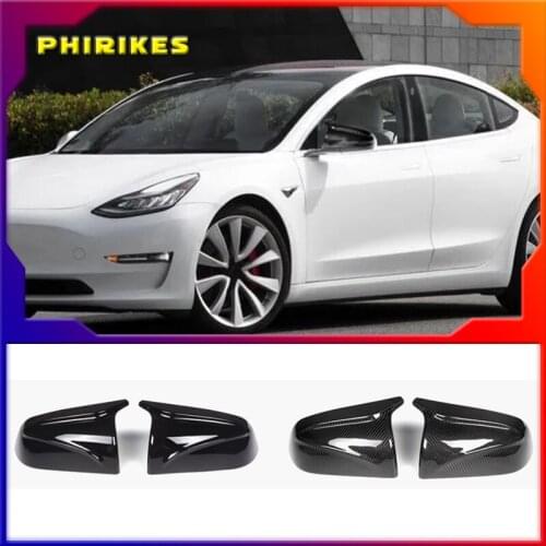 Carbon Fiber Exterior Shell Protection Coversr for Tesla Model 3 S X Accessories Rearview Mirror Case Side for Model3