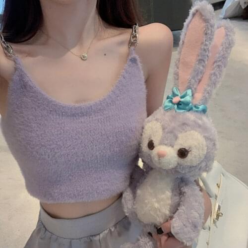 Women Tanks Tops 2021 Summer High Waist Plush Camisole Womens Tops Camis Crop Top For Women