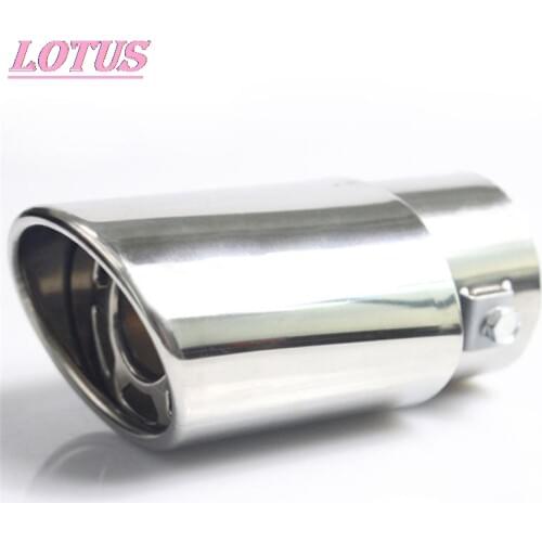 Chrome Trim Modified Car Liner Pipe Stainless Steel Car Exhaust Muffler Tip Pipe Exhaust System。1pc