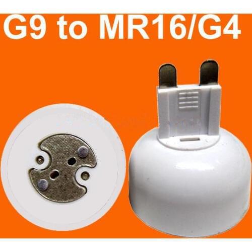 10pcs/lot free shipping High quality G9 MR16/G4/G5.3 Socket lamp base G9 to MR16/G4/G5.3 adapter Lamp holder converter