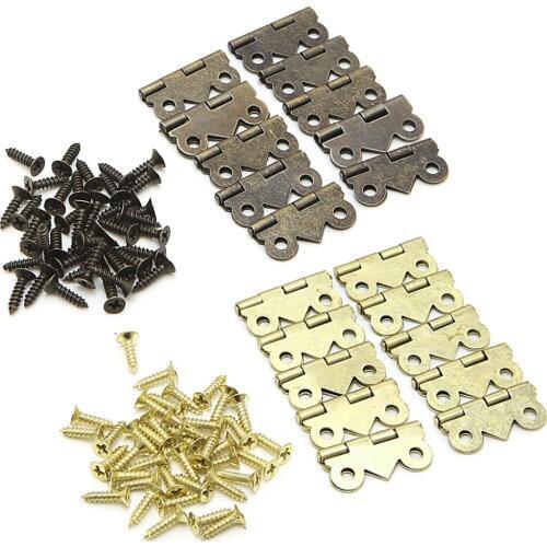 10x Mini Butterfly Door Cabinet Drawer Jewellery Box Hinge Furniture 20mm x17mm Furniture Hardware Hinges