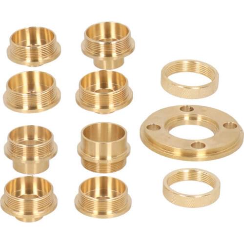 11Pcs/Set Brass Template Router Guides Kit with Lock Nut Adapter Router Accessory Wood Trimmer Dremel Accessories