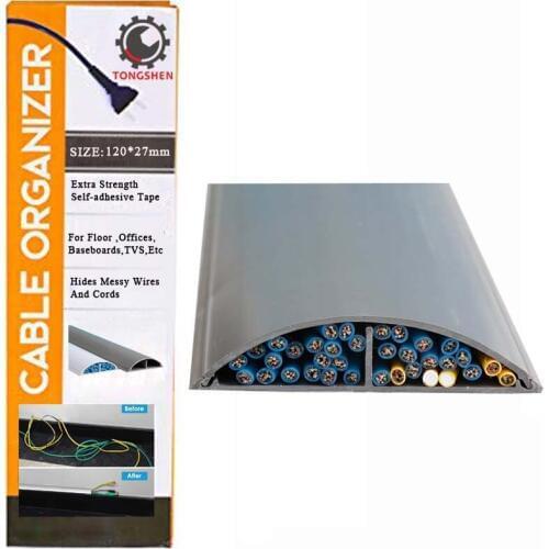 120x27mm Large Size Floor Ramp Cord Cover PVC Floor Cord Protector Cable Shield Wire Cover PVC Cable Protector Conceal Wires