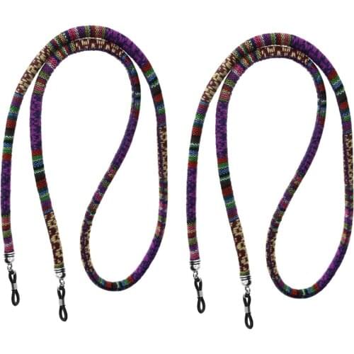 2pcs Universal Fit Rope Eyewear Retainer Sports Eyeglass Sunglass Holder Strap for Adults 76cm