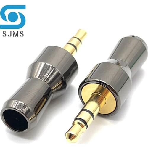 3.5 Earphone Plug 3.5mm 3 Pole wire connector Gold plated Copper Stereo Audio Jack Adapter for DIY Playing Repair Headphone