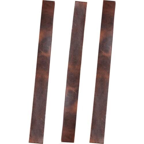 3 of pack cowhide leather COW SKINS thick genuine leather Strip width 3mm , length: 36cm