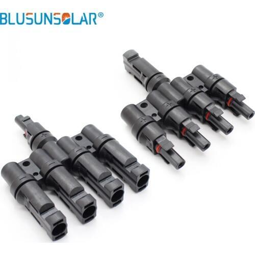 Blusunsolar 4 In1 Solar T Branch Solar Connector Connecting Solar Panels In Series For Power System