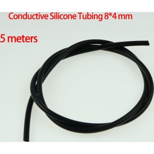 5M Conductive Silicone Rubber Tube TENS / ESTIM / E-STIM Machine 8mm OD 4mm ID