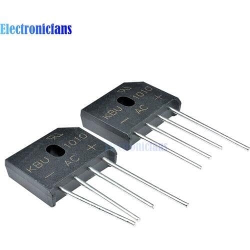 5PCS/LOT KBU1010 KBU-1010 10A 1000V ZIP Diode Bridge Rectifier Diode new and original IC