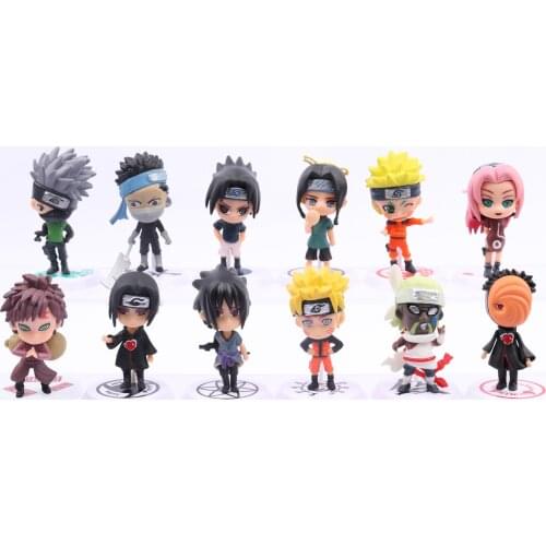 6PCS Naruto Doll Kawaii Action Figure Anime Figure Anime Childrens Gifts Naruto Toys Sasuke