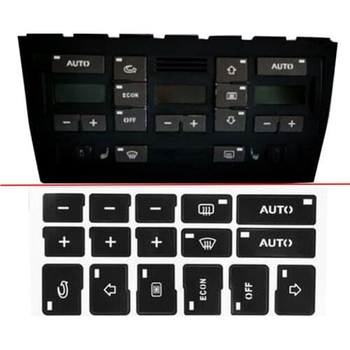 Car Multimedia Radio Stereo Worn Peeling Navigation Button Repair Decals Air Condition Panel Sticker For Audi A4 B6 B7 2000-2004