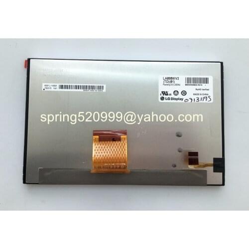 Free shipping 8Inch LCD display LA080WV2(TD)(01) LA080WV2-TD01 LA080WV2-TD02 screen panel for Toyota JBL MAP Navi audio