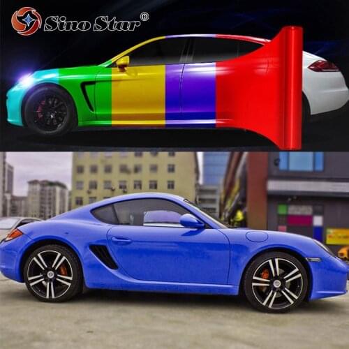 S5G01 Series Sino Star Material Glossy Self-adhesive Glossy Candy Colored Car Vinyl Wrap Film