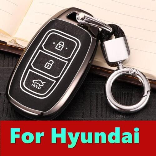 For Hyundai ix35 2018 santafe verna Car key bag personality key shell key set car decoration accessories