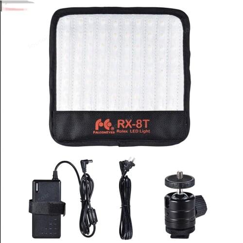 FalconEyes RX-8T Daylight Portable LED Photo Video Light 90pcs Waterproof Flexible Rollable Cloth Lamp for Shoot CD50 T03 P