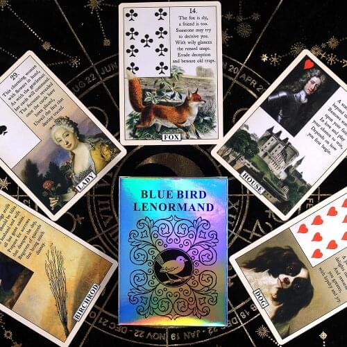 Blue Bird Lenormand Tarot Card English Tarot Deck Card Oracle Card for Divination Board Game For Beginners