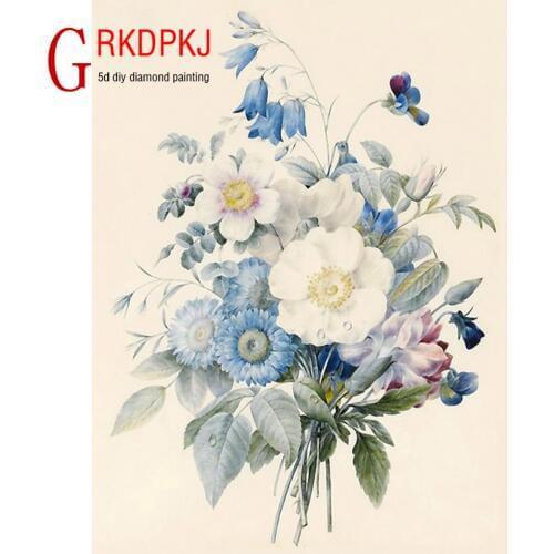 GRKDPKJ 5d diamond painting full drill square diamond embroidery Cross stitch pictures of rhinestones Wedding decoration illustr