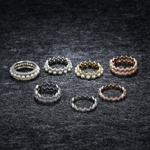 LIDU High Quality 925 Silver Wave Pearl Ring Personalized Versatile Stylish Elegant Monaco Jewelry Gift For Your Girlfriend