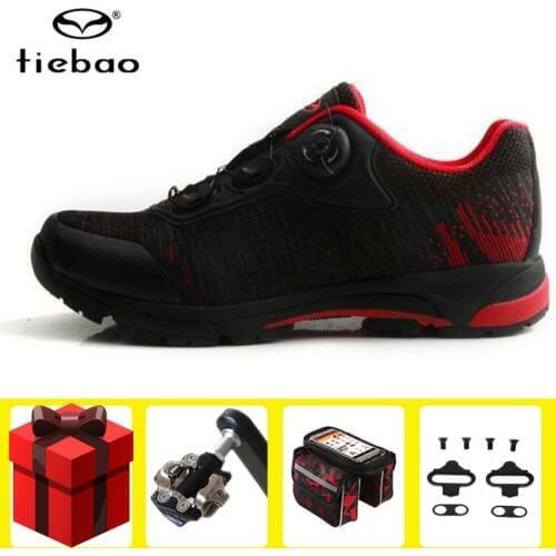 Tiebao Leisure Cycling Shoes add SPD Pedal set men sneakers women Mountain Bike Shoes Unisex Athletic zapatillas de ciclismo