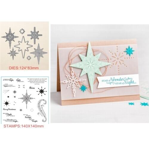 Metal Cutting Dies and Stamps Lucky star for DIY Scrapbooking Photo Card Making Decor Supplies Embossing Dies Template