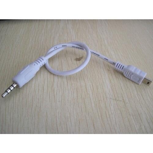 50cm Mini USB - 3.5mm Aux Audio Cable 5Pin Mini USB B Male to 3.5mm Aux Male Jack Audio Wire