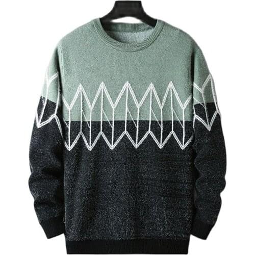 Mens sweater Autumn hot sale new mens Neck sweater Korean fashion bottoming shirt pullover sweater youth slim line Sweater