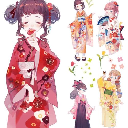 Japanese Girl Cute PET masking tape Stickers Figure Flower Talk Long Cycle Special Oil New Scrapbook Journal Materials Paper