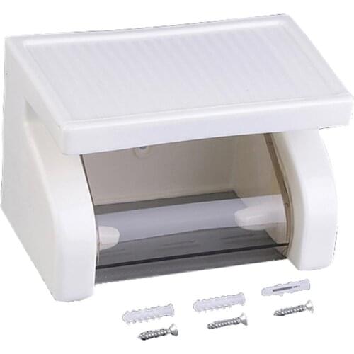 Wall Mounted Plastic Waterproof Toilet Bathroom Tool Roll Paper Tissue Holder