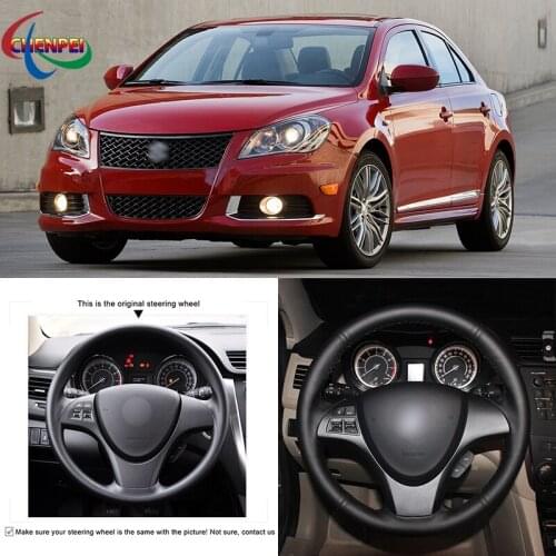 DIY Anti-Slip Wear-Resistant Steering Wheel Cover For Suzuki Kizashi 2010-2015 Car Interior Decoration Accessories
