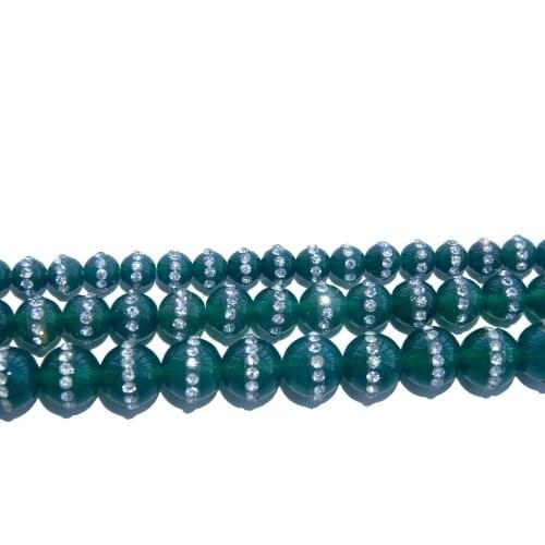 Wholesale Natural Stone Green Onyx Agates Beads 6 8 10 MM Pick Size For Jewelry Making Charm DIY Bracelet Necklace Material