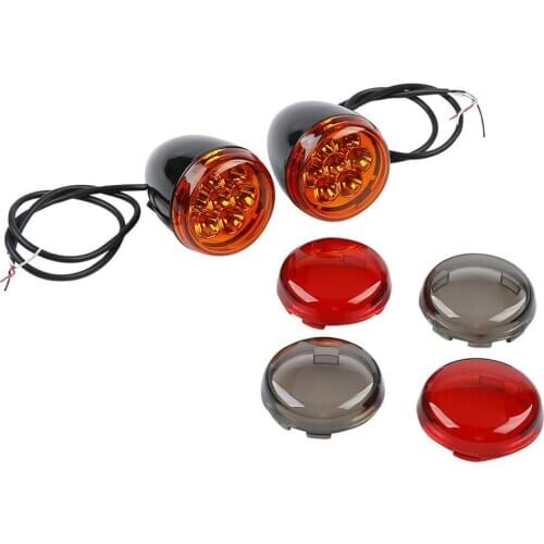 Motorcycle Front LED Turn Signal Indicator Light For Harley XL 883 1200 Sportster 1992-2016 15