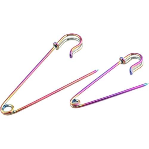 Rainbow sewing Safety Pins,decorative pins ,Garment Pins,Kilt Pin,brooch pins,Locking Stitch Markers 76mm/57mm
