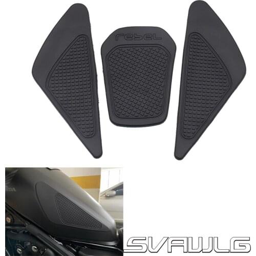 For Honda REBEL500 REBEL300 REBEL CMX 500 CM500 CM300 Motorcy Tank Rubber Sticker Protector Sheath Knee Tank Pad Grip Decal