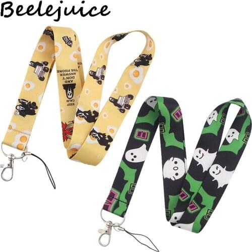 Horror Ghost Lanyard for Keys Phone Cool Neck Strap Lanyard for Camera Whistle ID Badge Cute webbings ribbons Gifts Decorations
