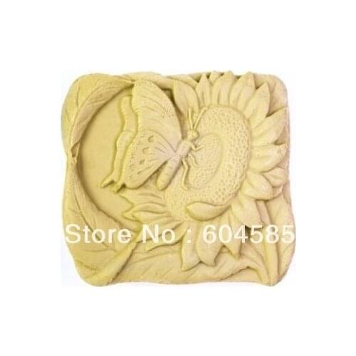New Butterfly on Sunflower Craft Art Silicone Soap mold Craft Molds DIY Handmade soap molds