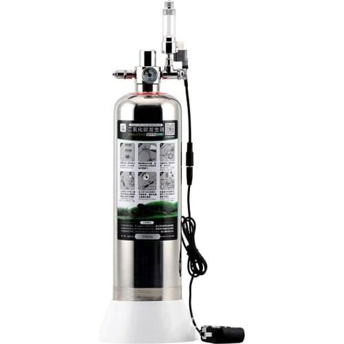 Aquarium DIY CO2 Generator System Stainless Steel Bottle Tools with Pressure Gauge Automatic Pressure Relief CO2 Gas Cylinder