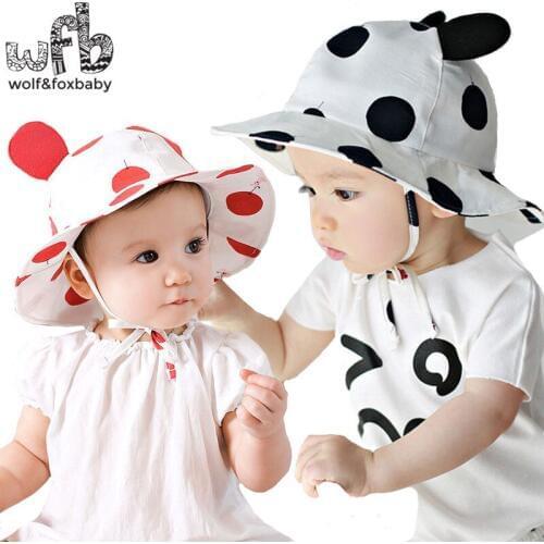 Retail 6-48 Months sunbonnet sun hats panda ears 50CM caps touca baby children infant bebes kids spring summer fall