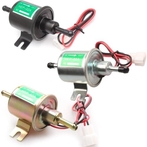 UNIVERSAL 12V/24V HEP-02A ELECTRIC FUEL PUMP INLINE DIESEL PETROL LOW PRESSURE HEP 02A HEP02A For Carburetor Motorcycle ATV
