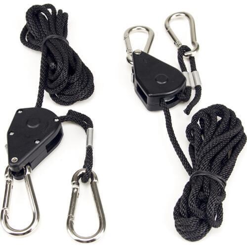 1/8" Rope Ratchet 2 pieces 1 pack Heavy Duty Reflector Grow Light Adjustable Hangers Light Lifters for HPS LED Grow Lamp Panel