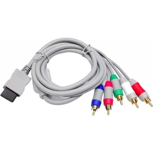 1.8m 1080P HDTV Video Cable AV 5RCA Cord High-Definition Component Wire Compatible with Wii/WiiU Game Console