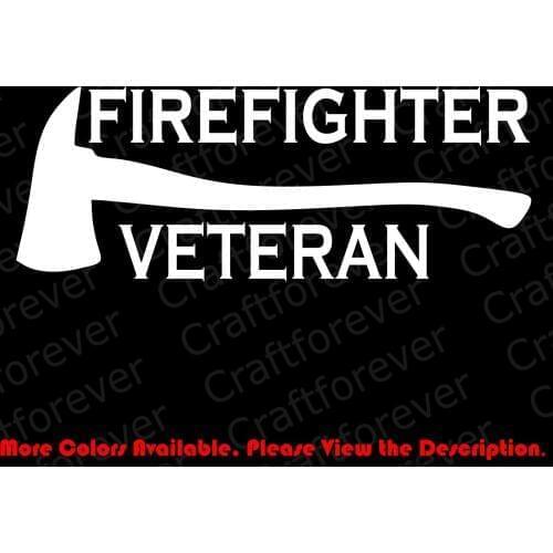 FIREFIGHTER VETERAN Fire Station Vinyl Decals Sticker Window car laptop motorcycle stickers 15cm