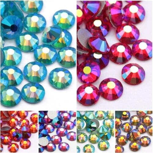Zsbszc SS3-SS30 Rhinestones Crystal Clear AB Non Hotfix Flatback Rhinestoens For Clothes Nails 3D Nail Art Decoration ZZ014