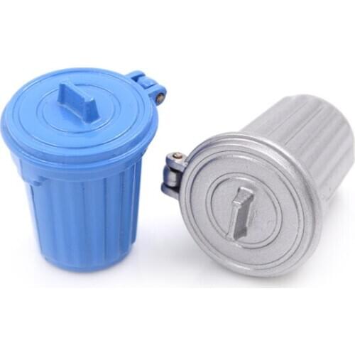1PCS 1:12 Dollhouse Miniature Accessories Dustbin / Trash Can Simulation Kitchen Furniture Toys