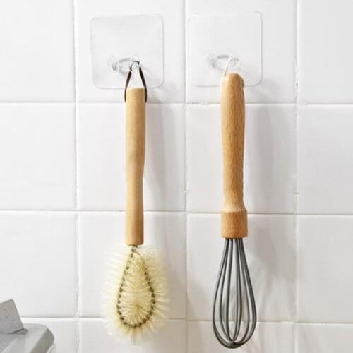 1PCS Sticky Hook Rack Wall-mounted Space Saving Flower Heavy Load Transparent Strong Self-reliance Kitchen Bathroom Towel