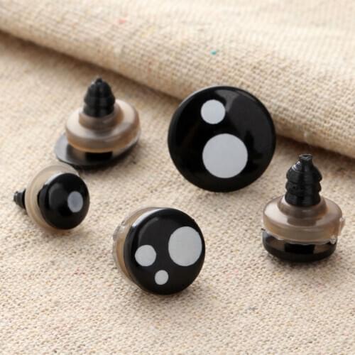 10Pcs Plastic Cartoon Safety Eyes for Kid Toy Teddy Bear Doll Puppet Plush Animal Use with Washers Making DIY Hand Craft 4 Sizes