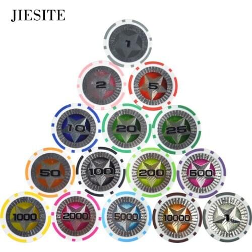 2020 ABS Poker Chips Star Trim Sticker Wholesale Cheap Baccarat Upscale Poker Chip Set Accessories Hot New Casino Texas Hold'em