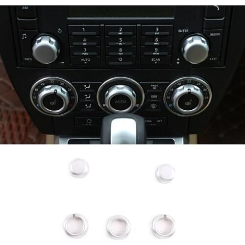 Car Interior Accessories ABS 5 Pcs Fit For Land Rover Freelander 2 2007-2012 Air Conditoin knob Trim