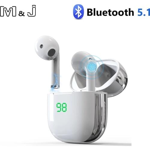 New M&J MINI TWS Wireless Bluetooth V5.1 earphone Headsets Earbuds 9D Stereo With Microphone For Iphone Samsung Xiaomi Huawei
