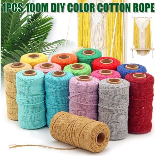 2mm Colorful Anti-Fading Cotton Rope DIY Decorative Wrapping Accessory Hand Tools Macrame Accessories cuerda плетеный шнур